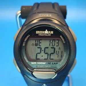 Vintage 2003 Timex Iron Man Triathlon 40mm Mens‎ Quartz Digital Sport Watch 100M